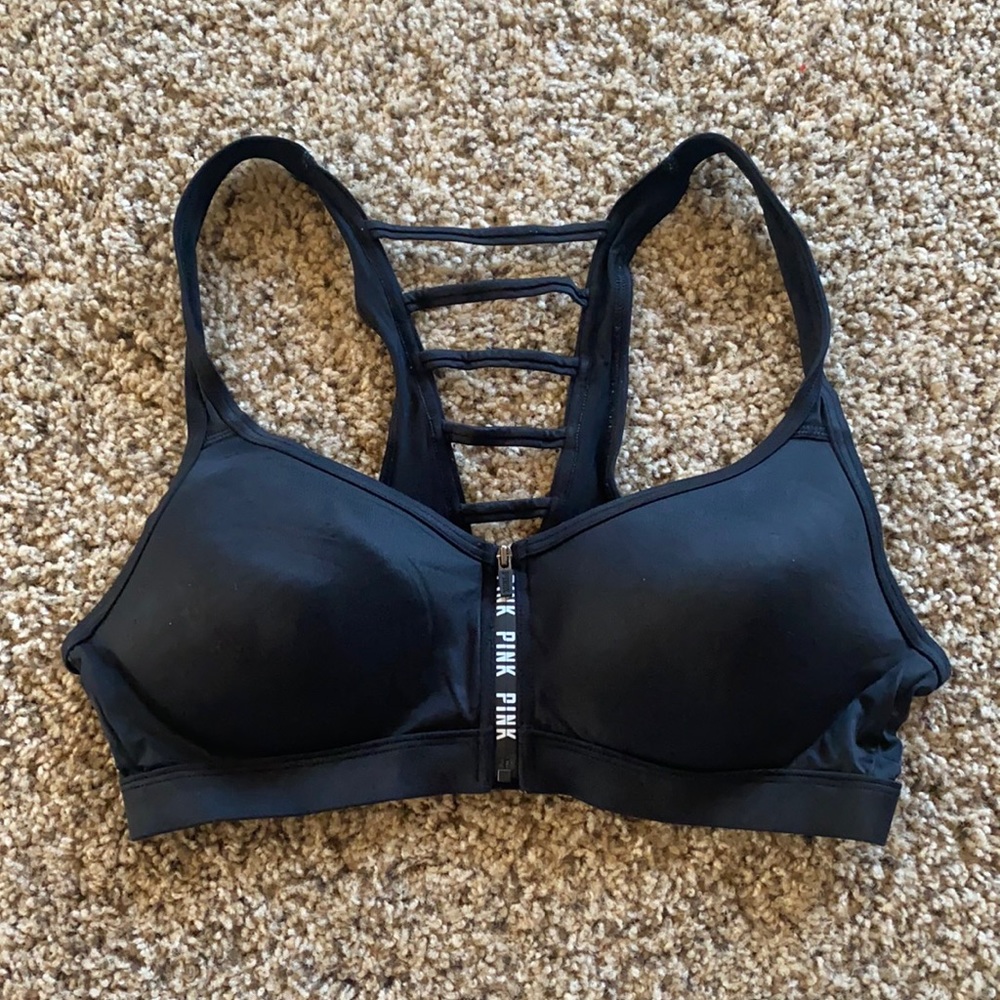 Victoria’s Secret // Pink Ultimate Push Up Front Zip Sports Bra